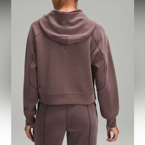 Lululemon softstreme perfectly cropped oversize hoodie espresso brown XS NWOT - Picture 2 of 5